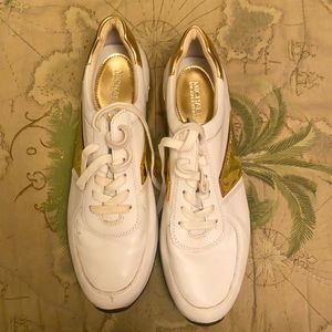 Michael Kors- men’s white and gold size 10 sneakers